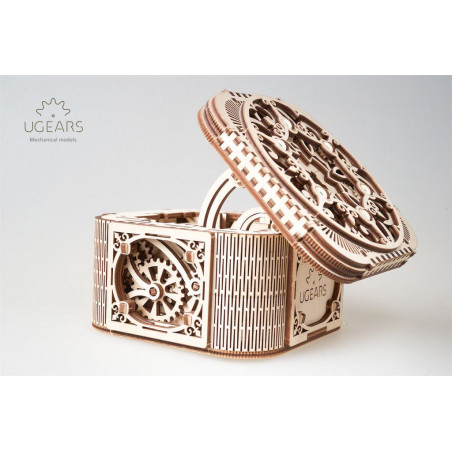 Ugears Dřevěná stavebnice 3D mechanické Puzzle Šperkovnice