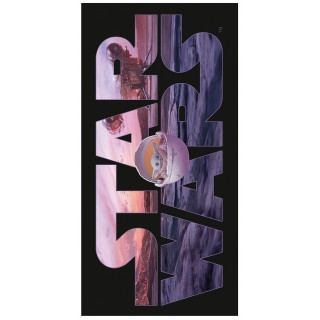 Jerry Fabrics Plážová osuška Star Wars Mandalorian 70x140 cm