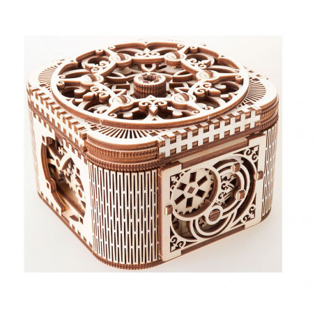 Ugears Dřevěná stavebnice 3D mechanické Puzzle Šperkovnice