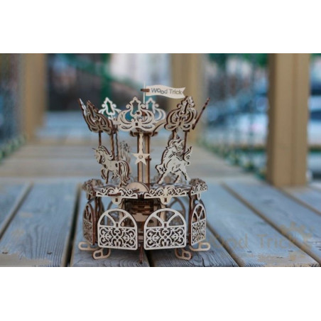 Wood Trick 3D mechanické puzzle - Kolotoč Wood Trick 3D mechanické puzzle - Kolotoč