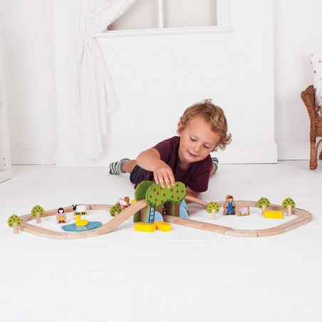 Bigjigs Rail dřevěná vláčkodráha farma Bigjigs Rail dřevěná vláčkodráha farma