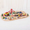 Bigjigs Rail dopravní dvouúrovňová vláčkodráha - 130 dílů Bigjigs Rail dopravní dvouúrovňová vláčkodráha - 130 dílů