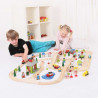 Bigjigs Rail - Vláčkodráha s cestami Bigjigs Rail - Vláčkodráha s cestami