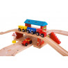 Bigjigs Rail dřevěné autodráhy - Nádraží nad cestou Bigjigs Rail dřevěné autodráhy - Nádraží nad cestou