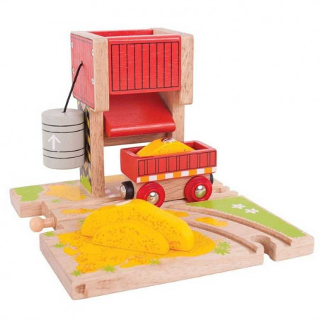 Bigjigs Rail dřevěná vláčkodráha - Věž s pískem Bigjigs Rail dřevěná vláčkodráha - Věž s pískem