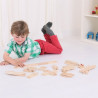 Dřevěné koleje vláčkodráhy Bigjigs - Set 25 dílů Dřevěné koleje vláčkodráhy Bigjigs - Set 25 dílů