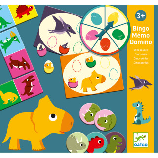 Djeco Bingo, pexeso a domino Dinosauři DOPRODEJ