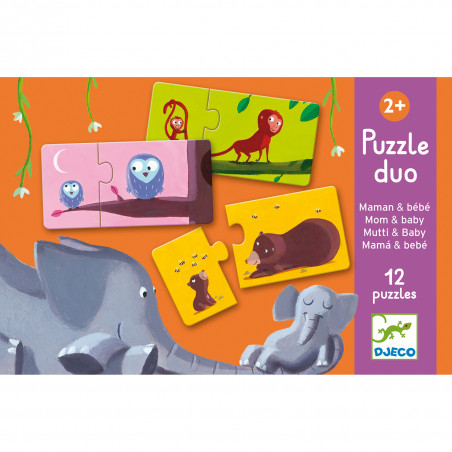 Djeco Puzzle duo Najdi mládě 24 ks