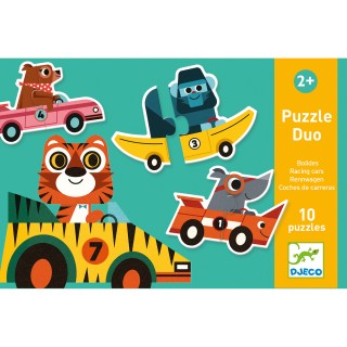 Djeco Duo puzzle Závodní auta 20 dílků