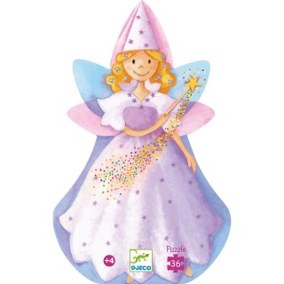 Djeco Puzzle víla a jednorožec 36 dílků