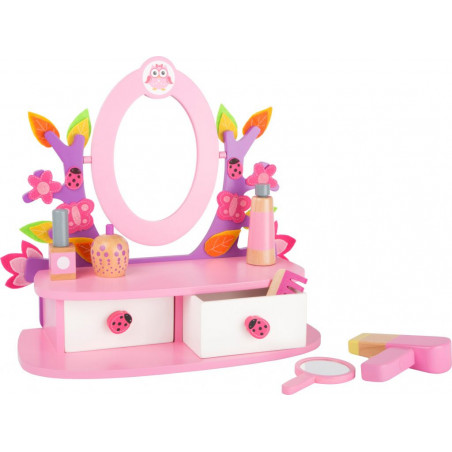 Legler Dřevěný kosmetický stoleček růžový