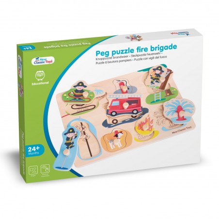 New Classic Toys Dřevěné vkládací puzzle hasiči New Classic Toys Dřevěné vkládací puzzle hasiči