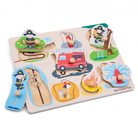 New Classic Toys Dřevěné vkládací puzzle hasiči