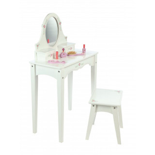 Tidlo dřevěný kosmetický stoleček bílý