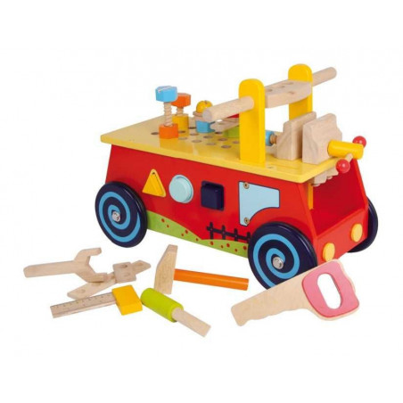 Legler Dřevěné hračky - Motorický vozík Pracovní stůl