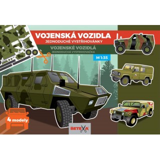 Betexa Jednoduché vystřihovánky Vojenská vozidla