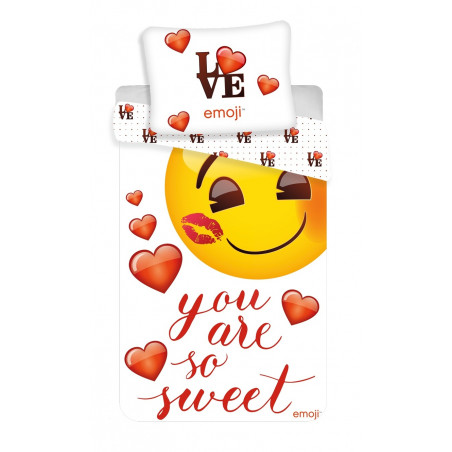 Povlečení Emoji "You are so sweet" 140x200, 70x90 cm Povlečení Emoji "You are so sweet" 140x200, 70x90 cm