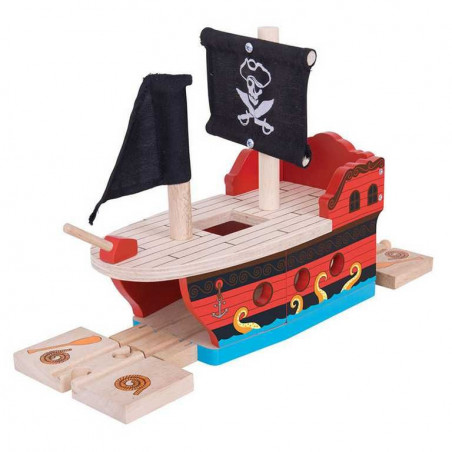 Bigjigs Rail dřevěná vláčkodráha - Pirátská galéra Bigjigs Rail dřevěná vláčkodráha - Pirátská galéra