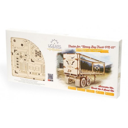 Ugears Dřevěná stavebnice 3D mechanické Puzzle Přívěs Heavy Boy Ugears Dřevěná stavebnice 3D mechanické Puzzle Přívěs Heavy Boy
