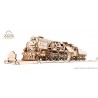 Ugears 3D mechanické puzzle Lokomotiva V-Express s vagónem 538 dílů Ugears 3D mechanické puzzle Lokomotiva V-Express s vagónem 538 dílů