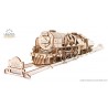 Ugears 3D mechanické puzzle Lokomotiva V-Express s vagónem 538 dílů Ugears 3D mechanické puzzle Lokomotiva V-Express s vagónem 538 dílů
