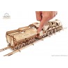 Ugears 3D mechanické puzzle Lokomotiva V-Express s vagónem 538 dílů Ugears 3D mechanické puzzle Lokomotiva V-Express s vagónem 538 dílů