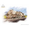 Ugears 3D mechanické puzzle Lokomotiva V-Express s vagónem 538 dílů Ugears 3D mechanické puzzle Lokomotiva V-Express s vagónem 538 dílů