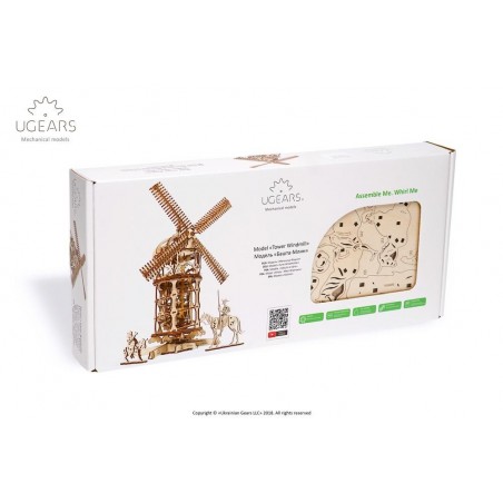 Ugears 3D mechanické puzzle Větrný mlýn 585 dílů Ugears 3D mechanické puzzle Větrný mlýn 585 dílů