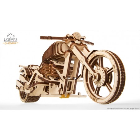 Ugears 3D mechanické puzzle Motorka 189 dílů
