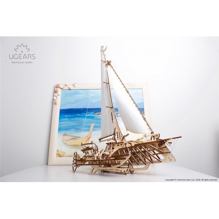 Ugears 3D mechanické puzzle Loď Trimaran Merihobus 237 ks Ugears 3D mechanické puzzle Loď Trimaran Merihobus 237 ks