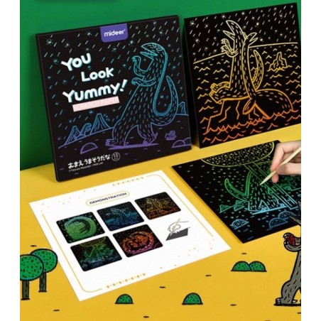 Mideer Vyškrabávací obrázky Dinosaurus Mideer Vyškrabávací obrázky Dinosaurus