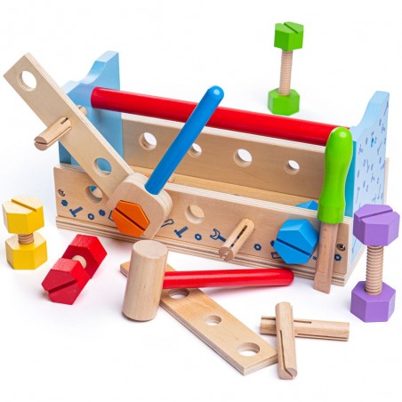 Bigjigs Toys Ponk a přepravka na nářadí 2v1 Bigjigs Toys Ponk a přepravka na nářadí 2v1