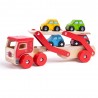 Bigjigs Toys dřevěný kamion s auty Bigjigs Toys dřevěný kamion s auty