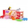 Bigjigs Toys dřevěné auto se zvířátky safari Bigjigs Toys dřevěné auto se zvířátky safari