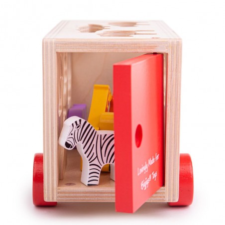 Bigjigs Toys dřevěné auto se zvířátky safari Bigjigs Toys dřevěné auto se zvířátky safari