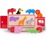 Bigjigs Toys dřevěné auto se zvířátky safari Bigjigs Toys dřevěné auto se zvířátky safari