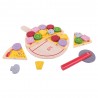 Bigjigs Toys dřevěná krájecí pizza se zlomky Bigjigs Toys dřevěná krájecí pizza se zlomky