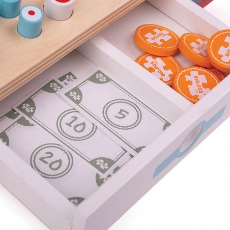 Bigjigs Toys Dřevěná pokladna Bigjigs Toys Dřevěná pokladna