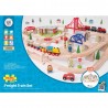 Bigjigs Rail dopravní dvouúrovňová vláčkodráha 130 dílů Bigjigs Rail dopravní dvouúrovňová vláčkodráha 130 dílů