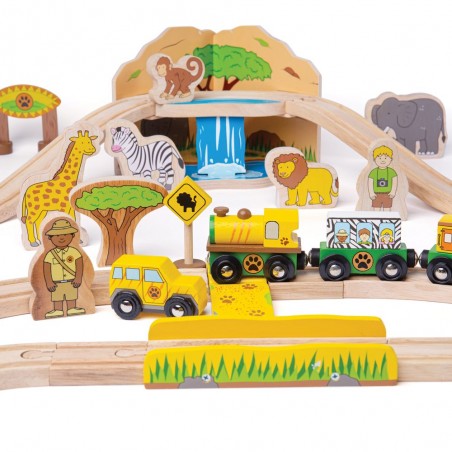 Bigjigs Rail dřevěná vláčkodráha Safari Bigjigs Rail dřevěná vláčkodráha Safari