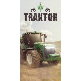 Jerry Fabrics Osuška Traktor green 70x140 cm