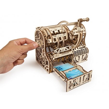 Ugears 3D dřevěné mechanické puzzle Pokladna