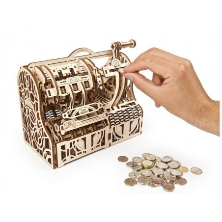 Ugears 3D dřevěné mechanické puzzle Pokladna