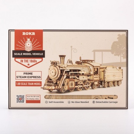 RoboTime dřevěné 3D puzzle Parní lokomotiva RoboTime dřevěné 3D puzzle Parní lokomotiva