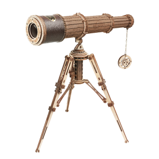 RoboTime 3D dřevěné mechanické puzzle Pirátský dalekohled