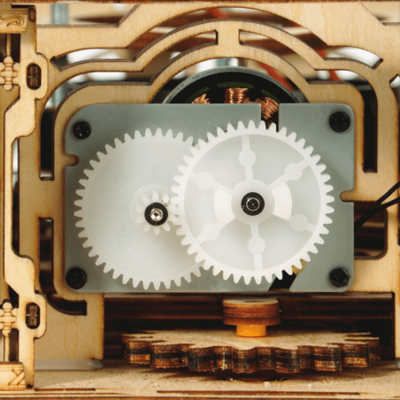 RoboTime 3D dřevěné mechanické puzzle Gramofon