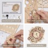 RoboTime 3D dřevěné mechanické puzzle Hodiny s kalendářem
