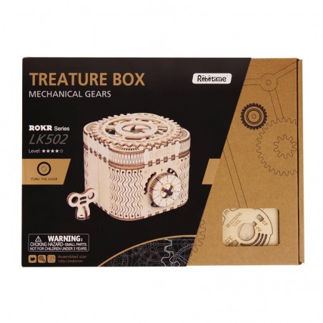 RoboTime 3D dřevěné mechanické puzzle Šperkovnice