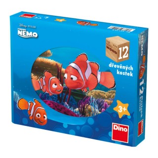 Dino Dřevěné obrázkové kostky Nemo
