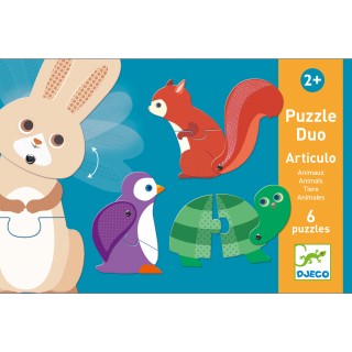 DJECO Duo puzzle Zvířátka v pohybu